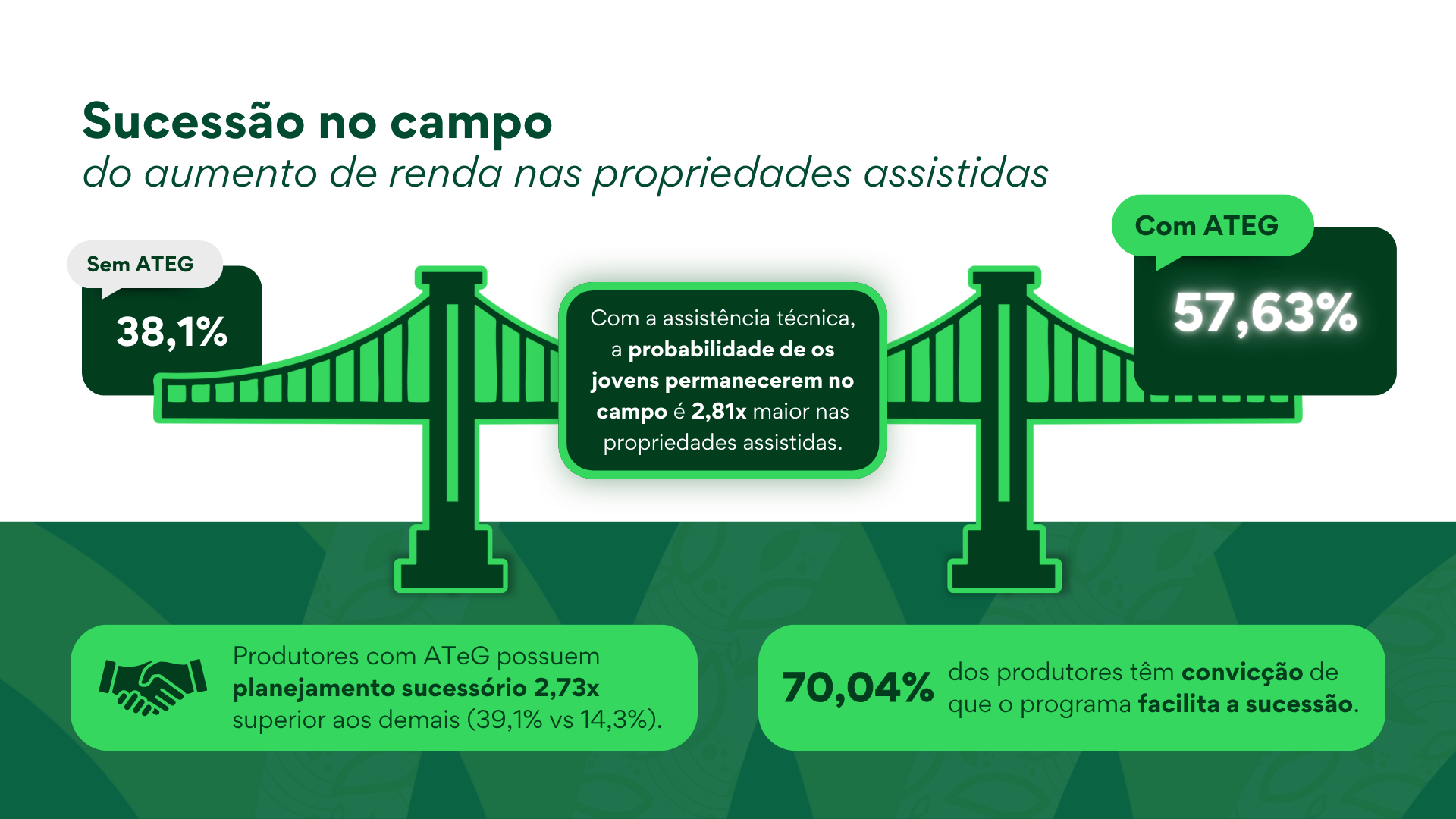 Figura 6 - Sucessão no campo e permanência de jovens nas propriedades assistidas pelo ATeG.